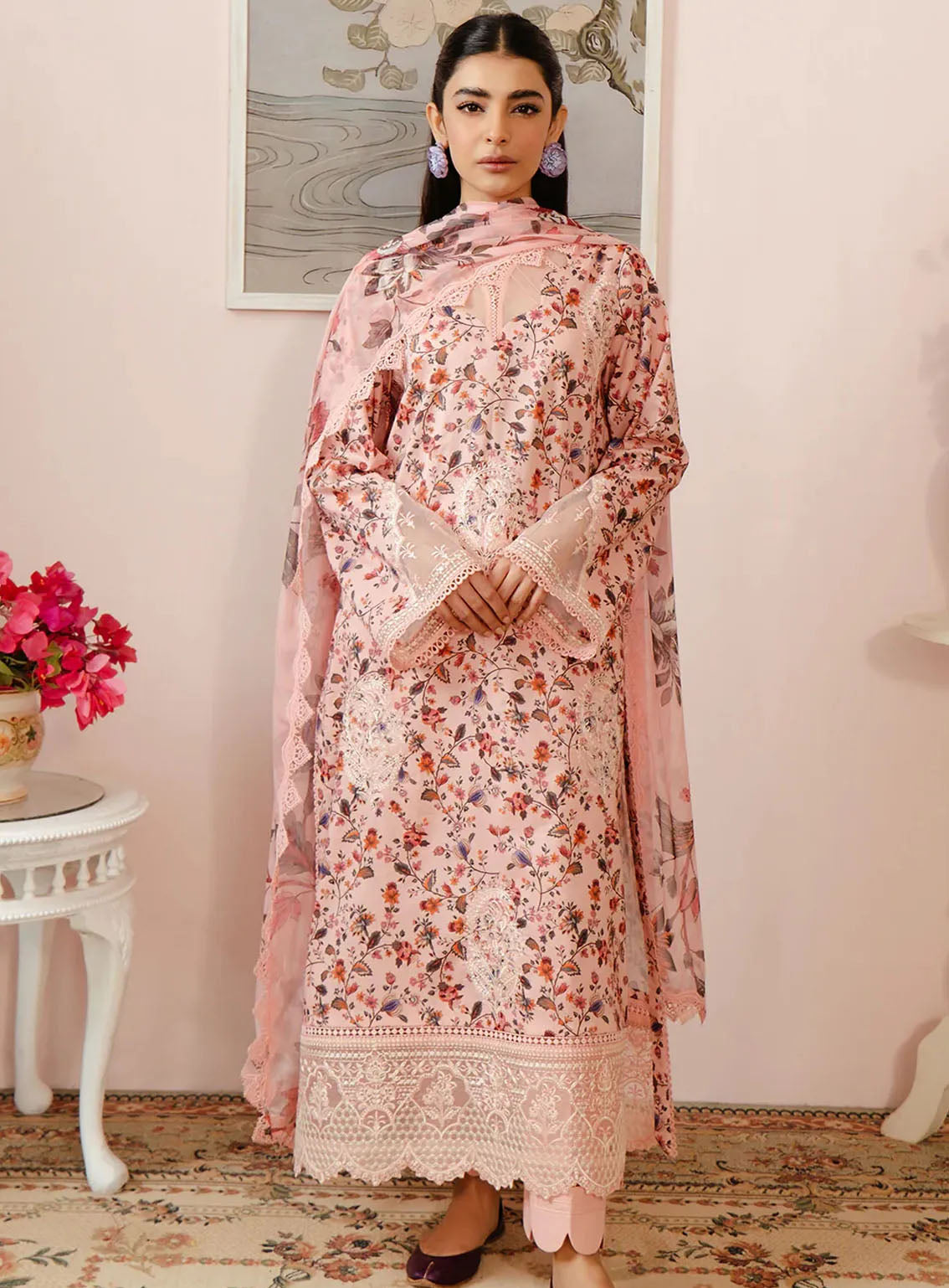 Malina By Afrozeh Printed Lawn 3 Piece Unstitched Suit AF24M D-02 CALEN Malina By Afrozeh Printed Lawn 3 Piece Unstitched Suit AF24M D-02 CALEN