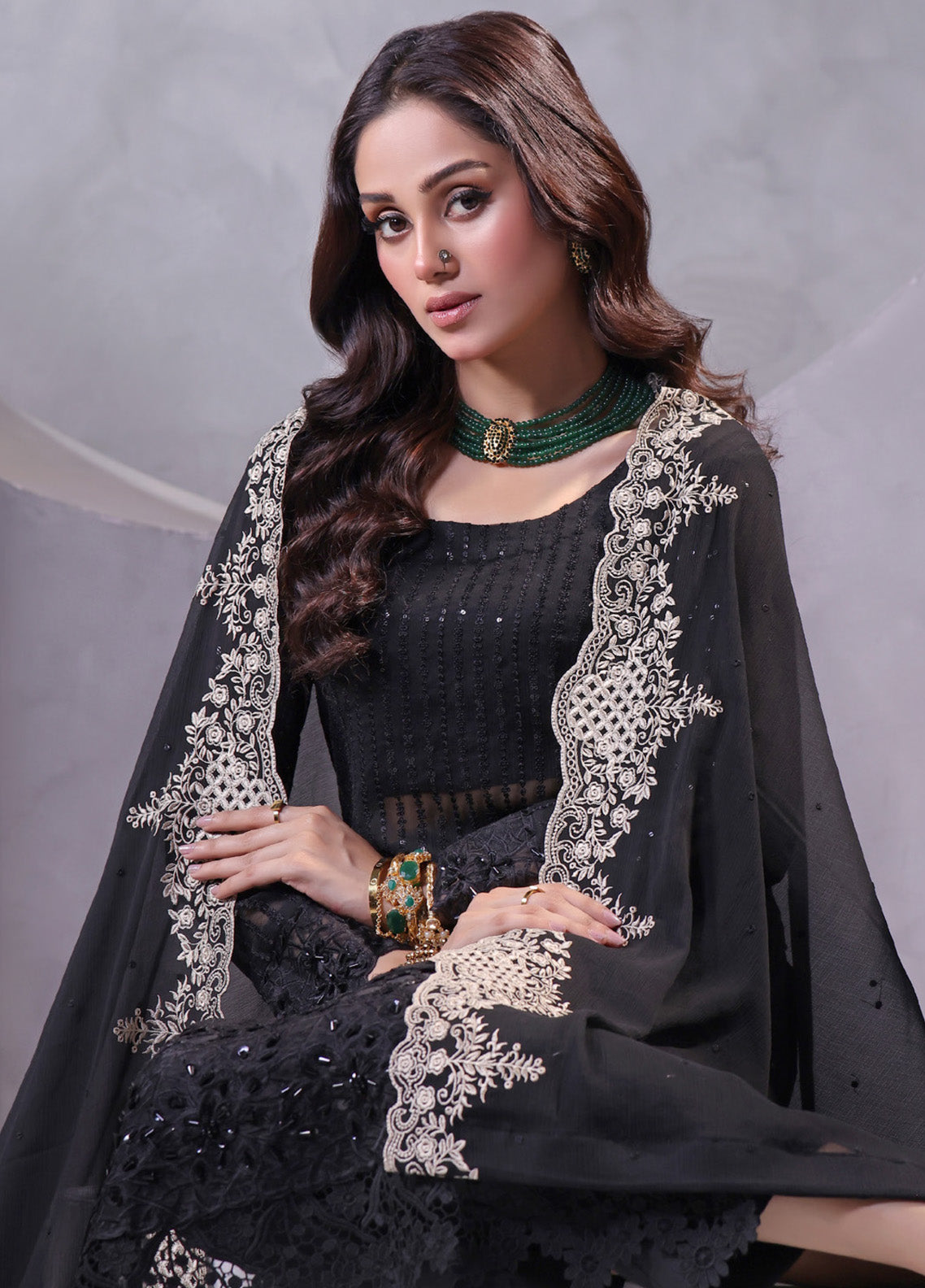Manaar By Soghat Creation Embroidered Chiffon 3 Piece Unstitched Suit SC24LHC LC-02 Manaar By Soghat Creation Embroidered Chiffon 3 Piece Unstitched Suit SC24LHC LC-02