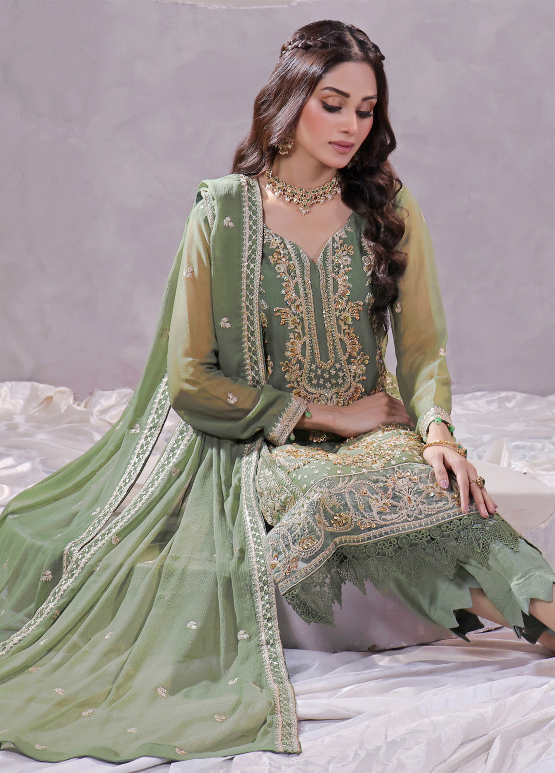 Manaar By Soghat Creation Embroidered Chiffon 3 Piece Unstitched Suit SC24LHC LC-03 Manaar By Soghat Creation Embroidered Chiffon 3 Piece Unstitched Suit SC24LHC LC-03