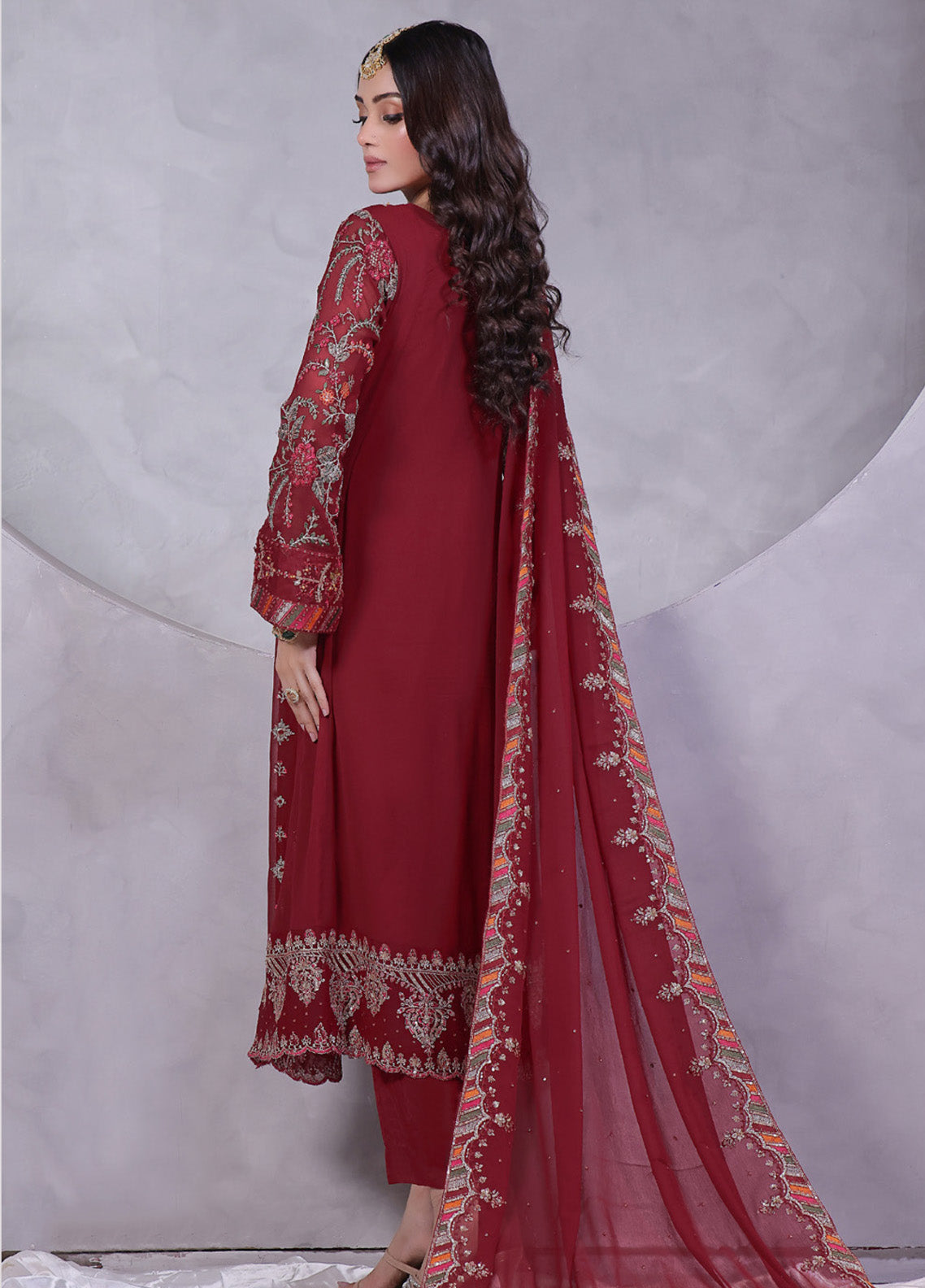 Manaar By Soghat Creation Embroidered Chiffon 3 Piece Unstitched Suit SC24LHC LC-04 Manaar By Soghat Creation Embroidered Chiffon 3 Piece Unstitched Suit SC24LHC LC-04