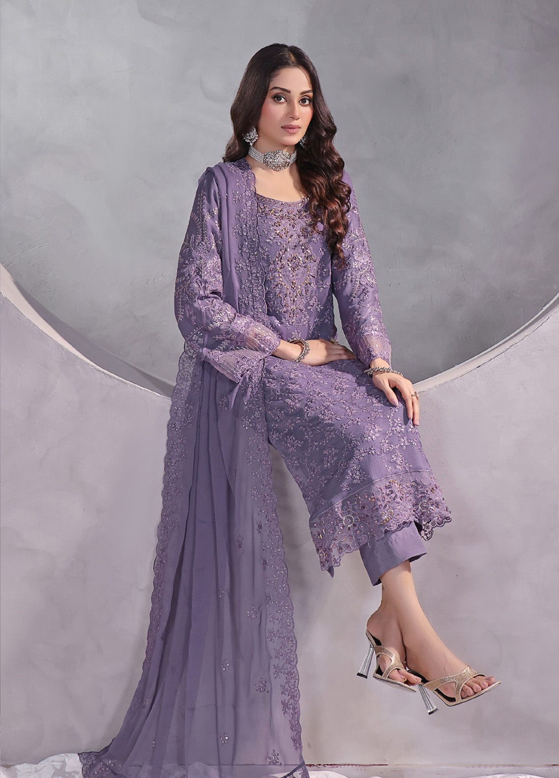 Manaar By Soghat Creation Embroidered Chiffon 3 Piece Unstitched Suit SC24LHC LC-05 Manaar By Soghat Creation Embroidered Chiffon 3 Piece Unstitched Suit SC24LHC LC-05