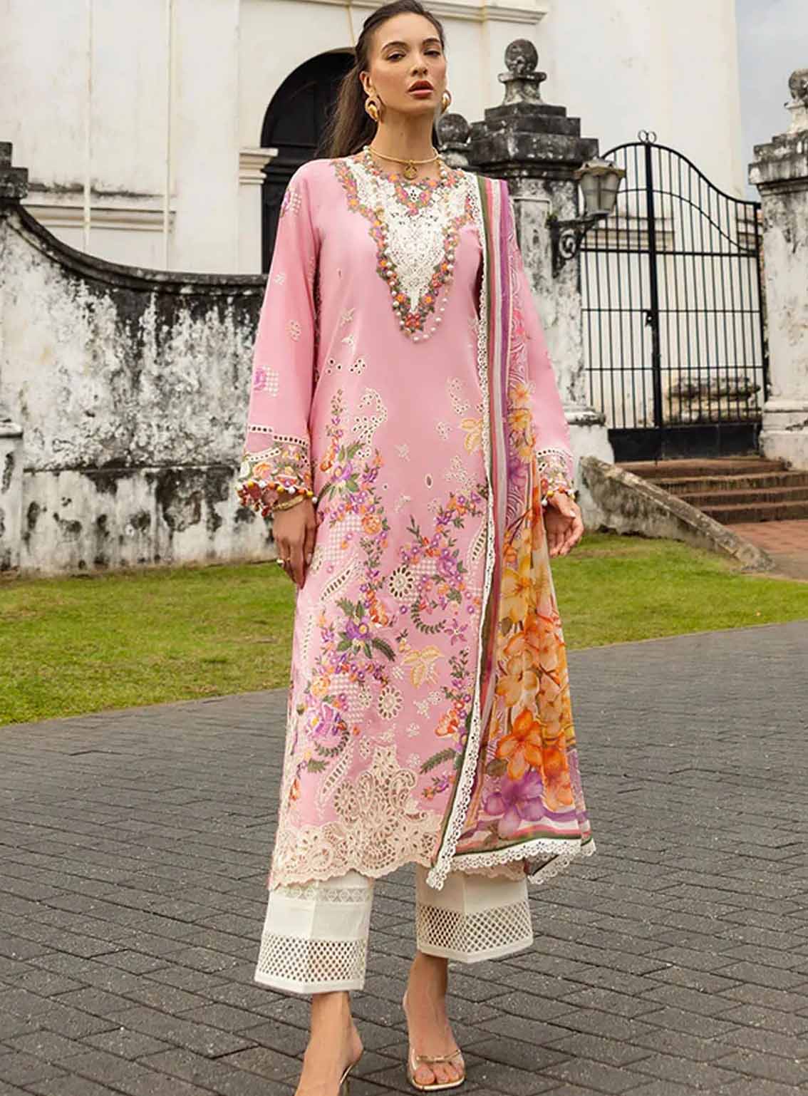 Manaram By Mushq Embroidered Lawn 3 Piece Unstitched Suit MQ25ML D-212 TWINKLING TEMPOS Manaram By Mushq Embroidered Lawn 3 Piece Unstitched Suit MQ25ML D-212 TWINKLING TEMPOS