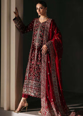 Marais By Gulaal Formals Embroidered Velvet 3 Piece Unstitched Suit GL25MVF D-V-14 VELA