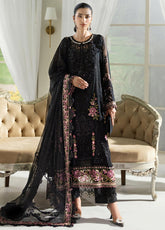 Maria B Embroidered Chiffon 3 Piece Unstitched Suit MB25C D-04