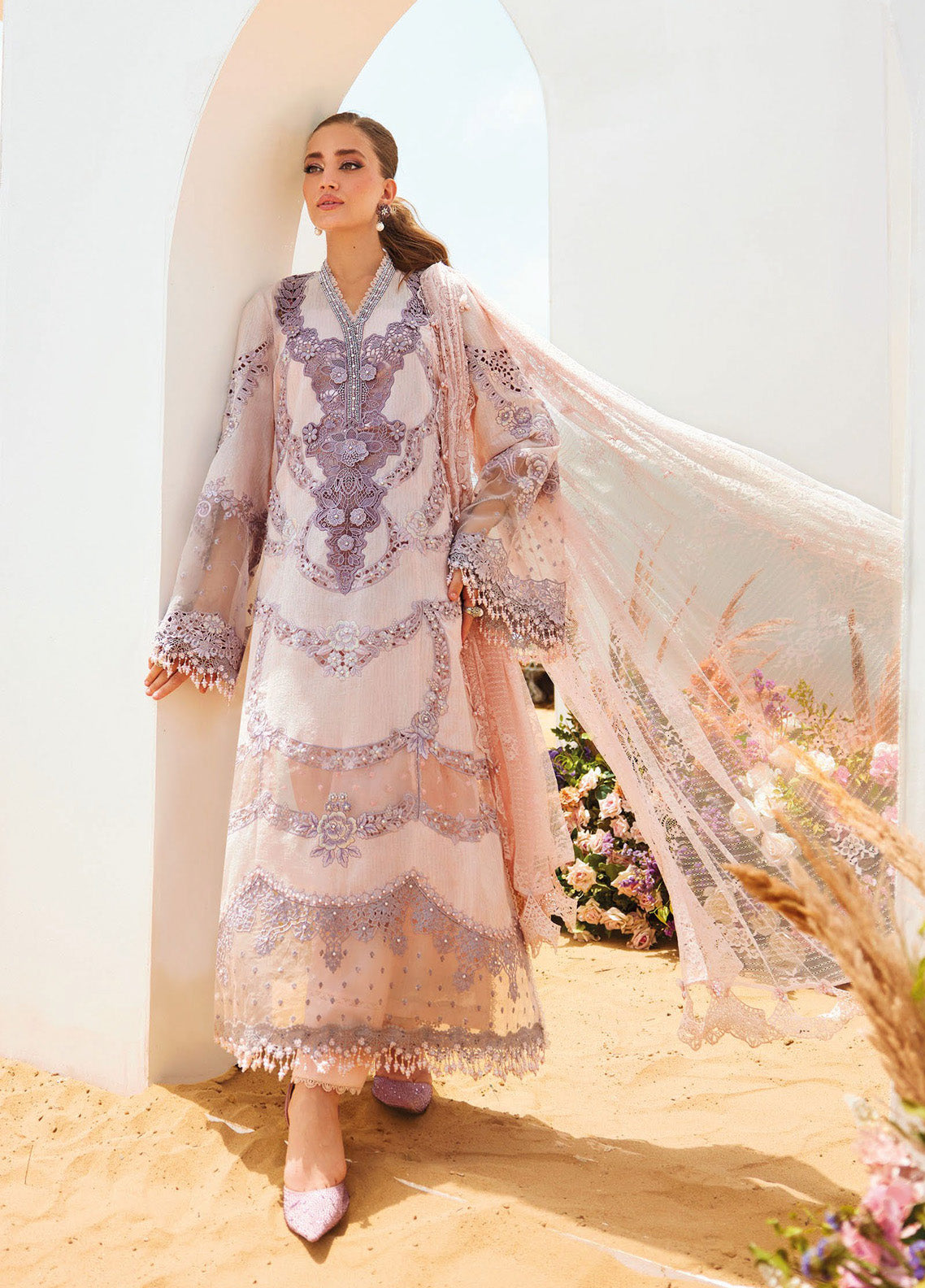 Maria B Embroidered Lawn 3 Piece Unstitched Suit MB25LL D-02 Maria B Embroidered Lawn 3 Piece Unstitched Suit MB25LL D-02