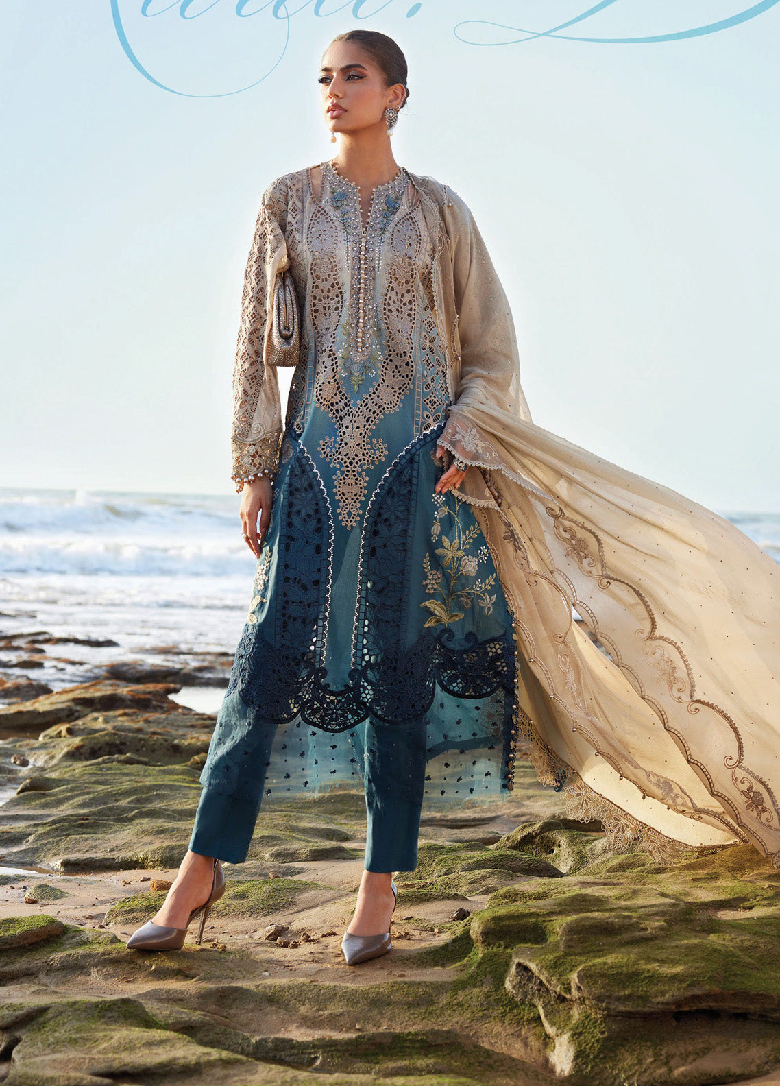 Maria B Embroidered Lawn 3 Piece Unstitched Suit MB25LL D-08 Maria B Embroidered Lawn 3 Piece Unstitched Suit MB25LL D-08