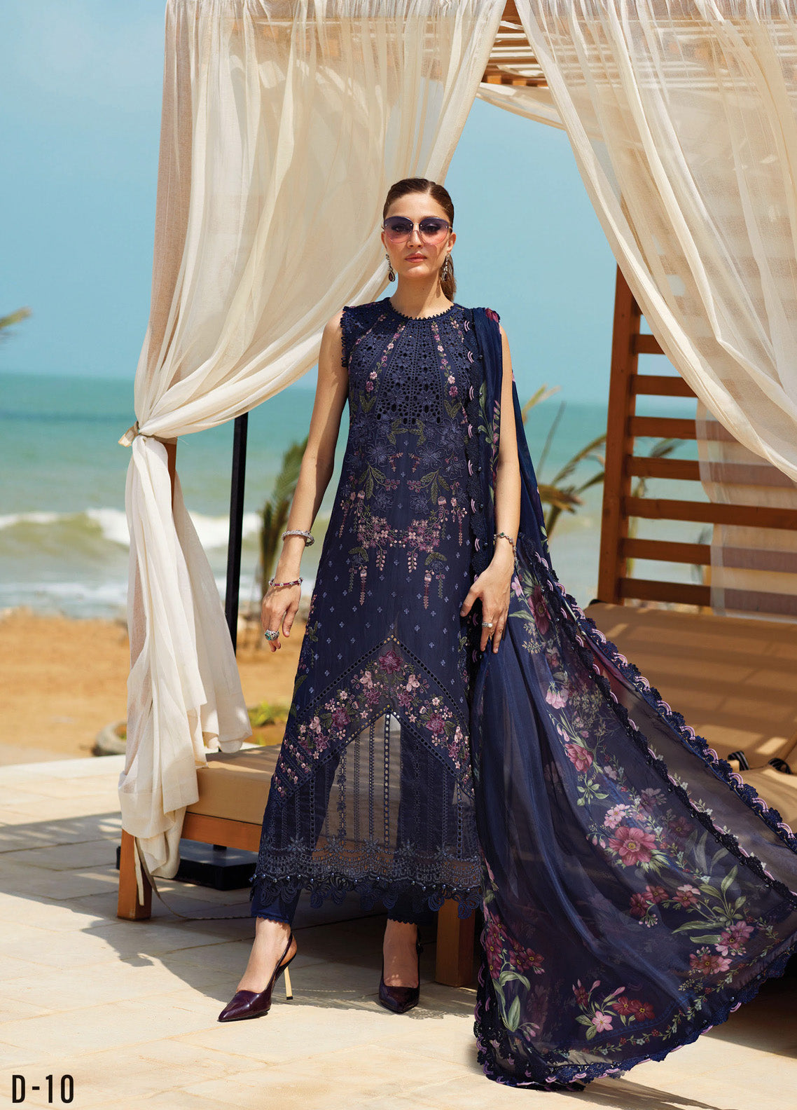 Maria B Embroidered Lawn 3 Piece Unstitched Suit MB25LL D-10 Maria B Embroidered Lawn 3 Piece Unstitched Suit MB25LL D-10