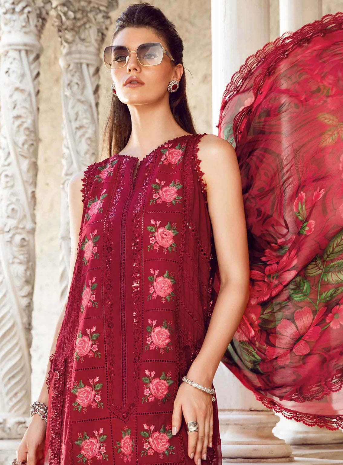 Maria B Luxury Embroidered Lawn Eid Edit-II 3 Piece Unstitched Suit MB24EE2 D-05 Maria B Luxury Embroidered Lawn Eid Edit-II 3 Piece Unstitched Suit MB24EE2 D-05
