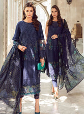 Maria B Luxury Embroidered Lawn Eid Edit-II 3 Piece Unstitched Suit MB24EE2 D-09
