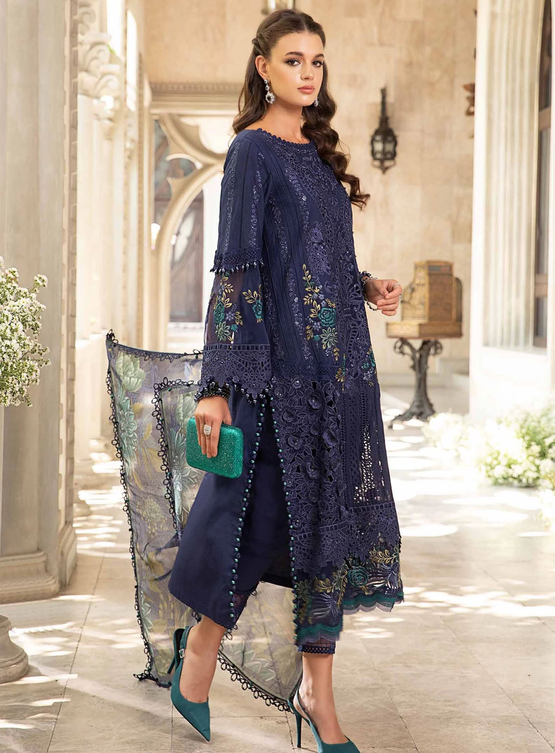 Maria B Luxury Embroidered Lawn Eid Edit-II 3 Piece Unstitched Suit MB24EE2 D-09 Maria B Luxury Embroidered Lawn Eid Edit-II 3 Piece Unstitched Suit MB24EE2 D-09