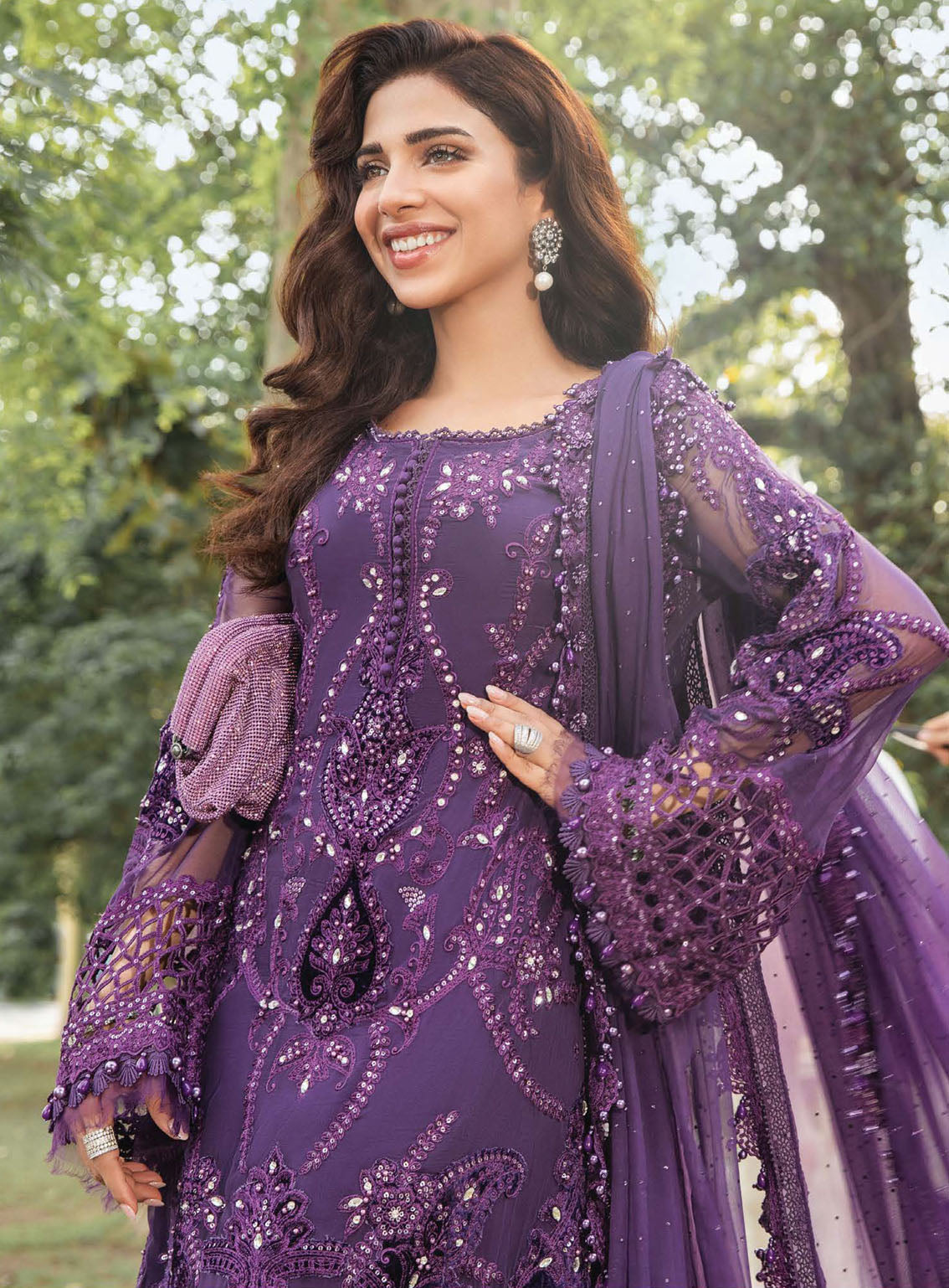 Maria B Luxury Formal Embroidered Chiffon 3 Piece Unstitched Suit MB24C D-02 Maria B Luxury Formal Embroidered Chiffon 3 Piece Unstitched Suit MB24C D-02