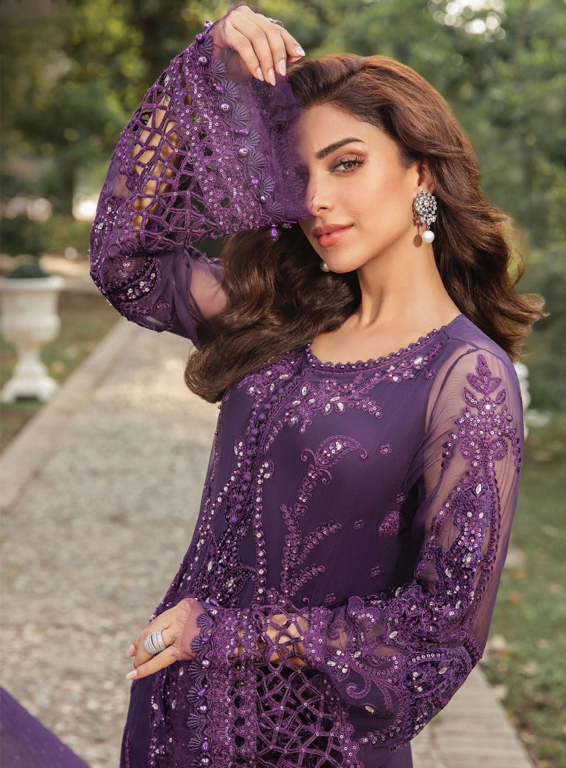 Maria B Luxury Formal Embroidered Chiffon 3 Piece Unstitched Suit MB24C D-02 Maria B Luxury Formal Embroidered Chiffon 3 Piece Unstitched Suit MB24C D-02