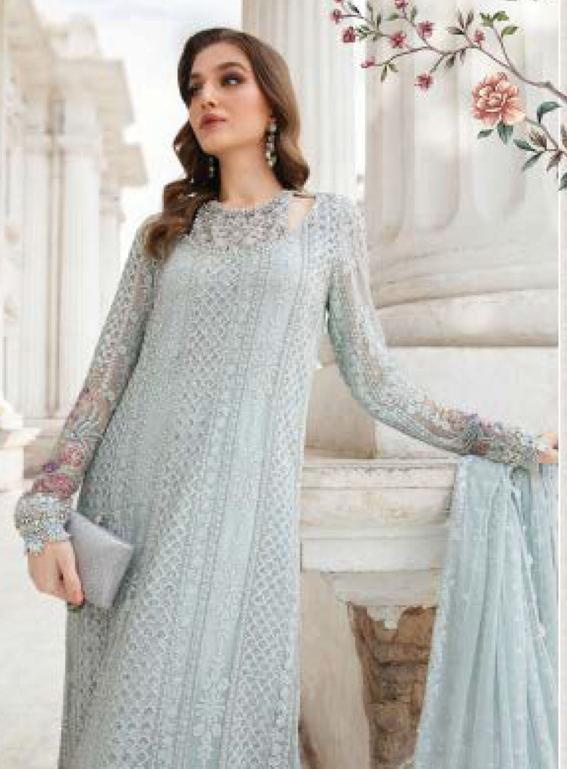 Maria B Luxury Formal Embroidered Chiffon 3 Piece Unstitched Suit MB24C D-03 Maria B Luxury Formal Embroidered Chiffon 3 Piece Unstitched Suit MB24C D-03