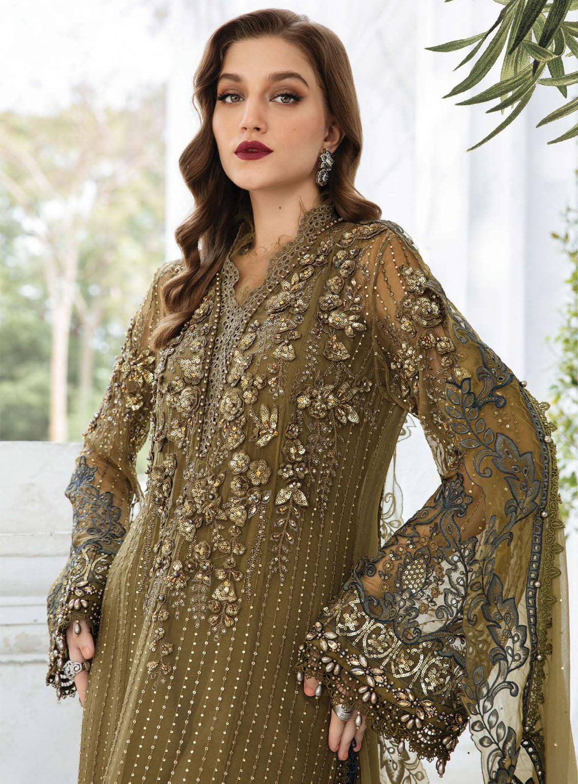 Maria B Luxury Formal Embroidered Chiffon 3 Piece Unstitched Suit MB24C D-08 Maria B Luxury Formal Embroidered Chiffon 3 Piece Unstitched Suit MB24C D-08