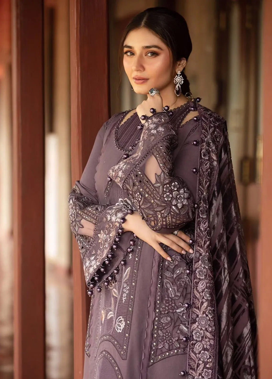 Maria B Winter Luxe Embroidered Linen 3 Piece Unstitched Suit MB24WL DL-1202 Maria B Winter Luxe Embroidered Linen 3 Piece Unstitched Suit MB24WL DL-1202