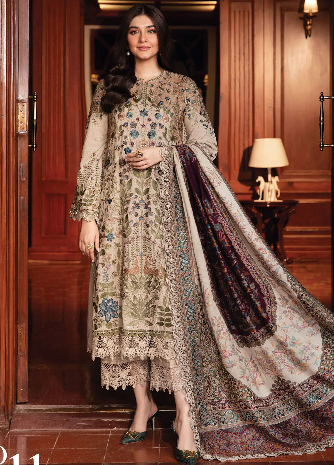 Maria B Winter Luxe Embroidered Linen 3 Piece Unstitched Suit MB24WL DL-1211 Maria B Winter Luxe Embroidered Linen 3 Piece Unstitched Suit MB24WL DL-1211