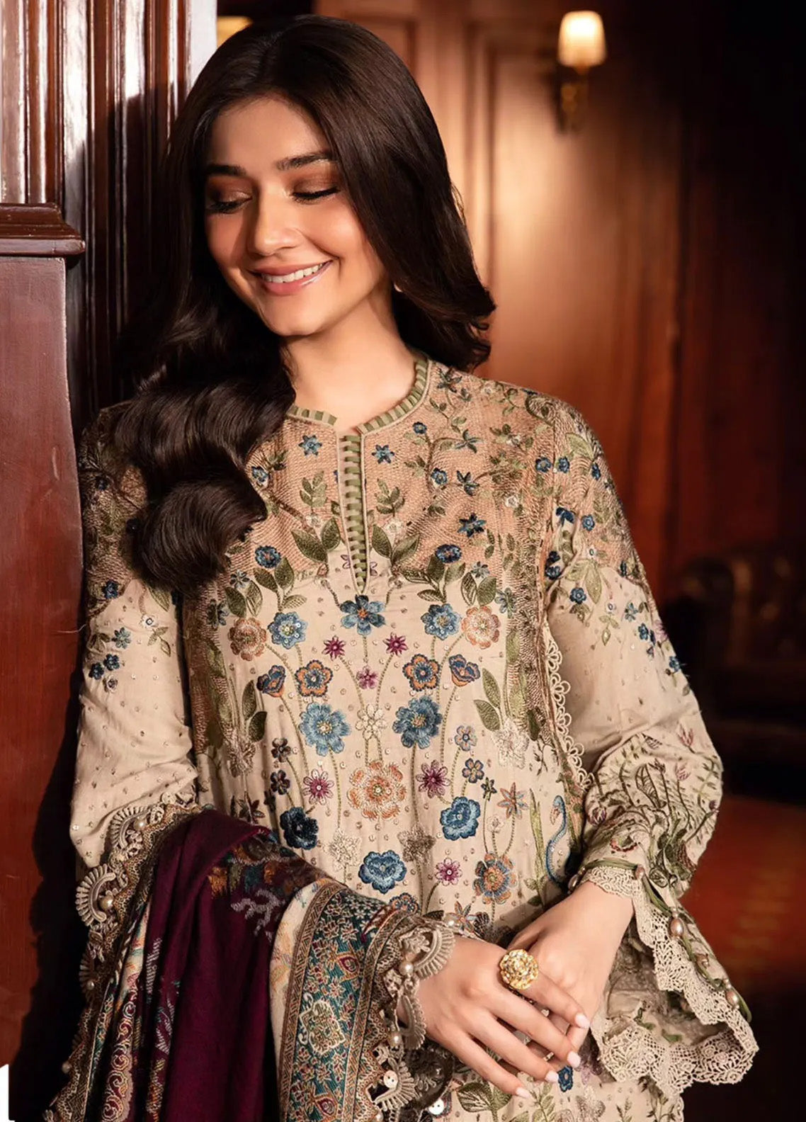 Maria B Winter Luxe Embroidered Linen 3 Piece Unstitched Suit MB24WL DL-1211 Maria B Winter Luxe Embroidered Linen 3 Piece Unstitched Suit MB24WL DL-1211