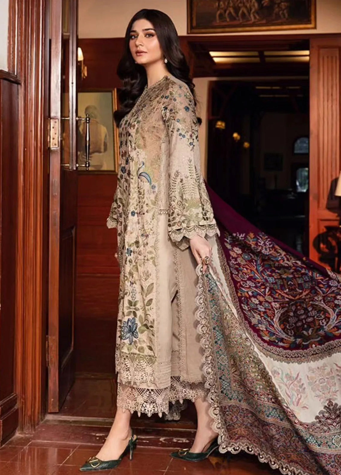Maria B Winter Luxe Embroidered Linen 3 Piece Unstitched Suit MB24WL DL-1211 Maria B Winter Luxe Embroidered Linen 3 Piece Unstitched Suit MB24WL DL-1211