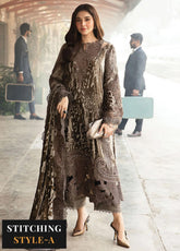 Maria B Winter Luxe Embroidered Palachi 3 Piece Unstitched Suit MB24WL DL-1201