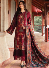 Maria B Winter Luxe Embroidered Twill Linen 3 Piece Unstitched Suit MB24WL DL-1210