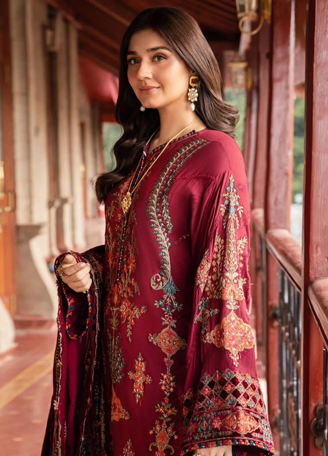 Maria B Winter Luxe Embroidered Twill Linen 3 Piece Unstitched Suit MB24WL DL-1210 Maria B Winter Luxe Embroidered Twill Linen 3 Piece Unstitched Suit MB24WL DL-1210