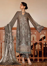 Maria B Winter Luxe Embroidered Velvet 3 Piece Unstitched Suit MB24WL DL-1209