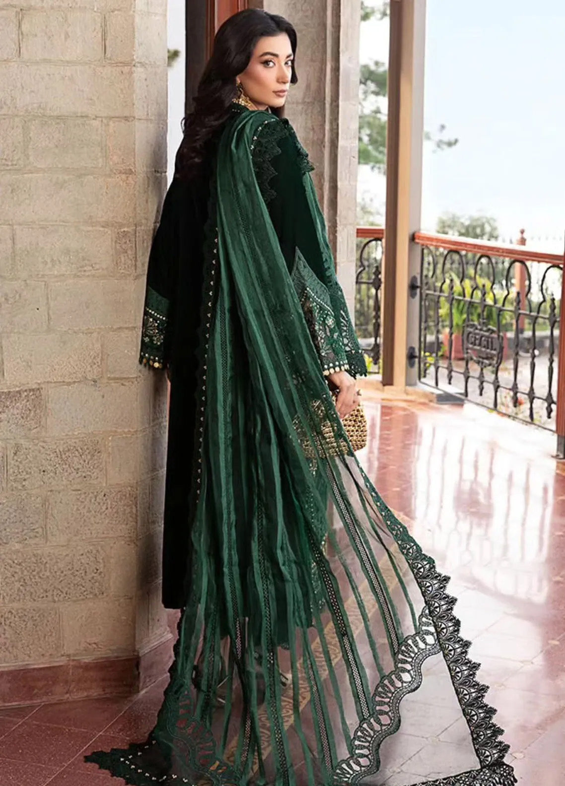 Maria B Winter Luxe Embroidered Velvet 3 Piece Unstitched Suit MB24WL DL-1212 Maria B Winter Luxe Embroidered Velvet 3 Piece Unstitched Suit MB24WL DL-1212