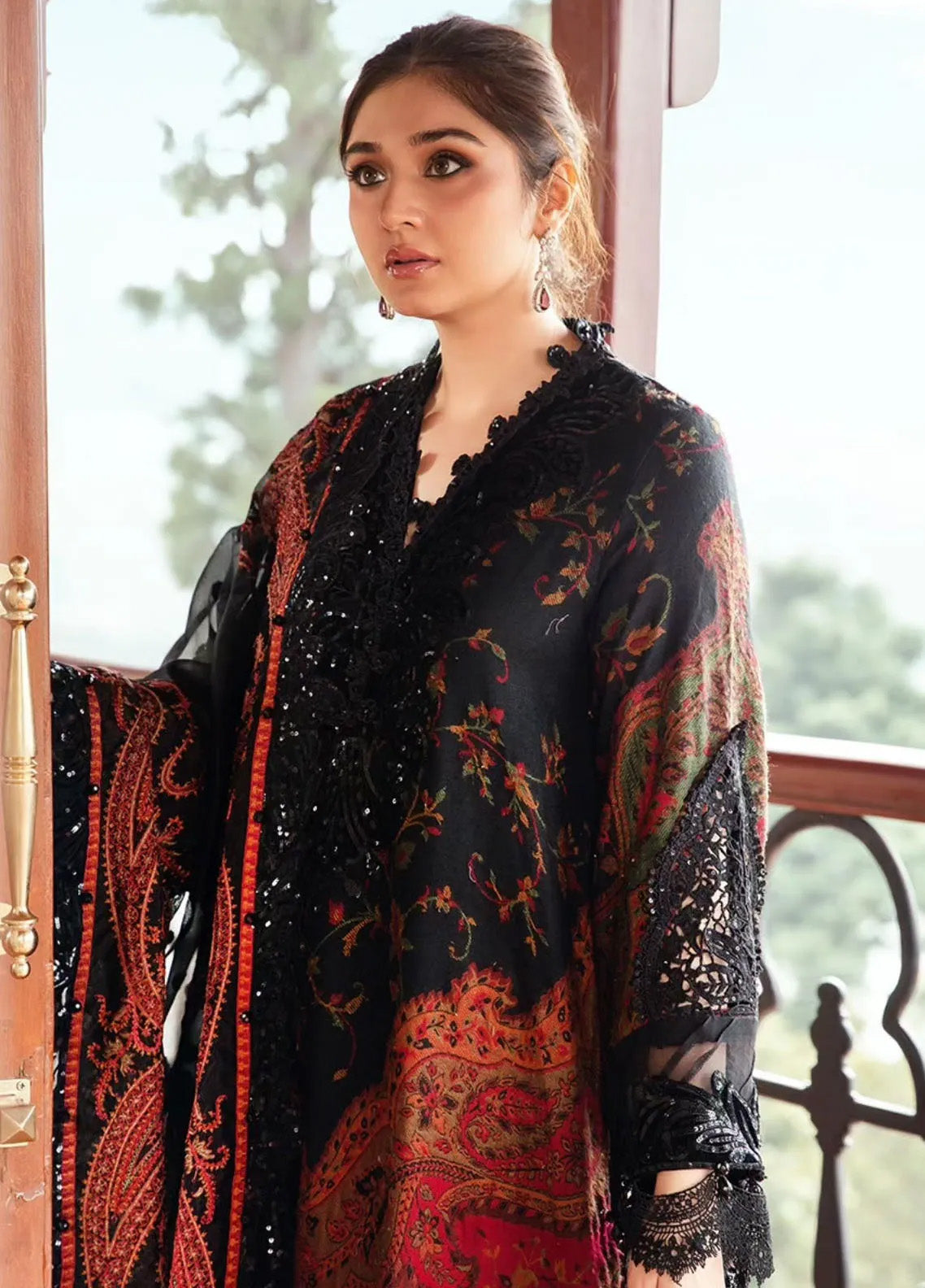 Maria B Winter Luxe Embroidered Woven 3 Piece Unstitched Suit MB24WL DL-1204 Maria B Winter Luxe Embroidered Woven 3 Piece Unstitched Suit MB24WL DL-1204