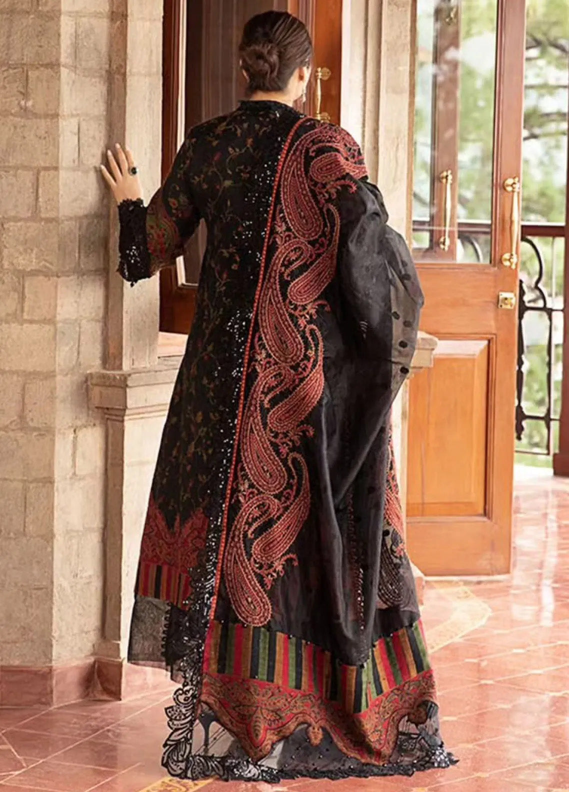 Maria B Winter Luxe Embroidered Woven 3 Piece Unstitched Suit MB24WL DL-1204 Maria B Winter Luxe Embroidered Woven 3 Piece Unstitched Suit MB24WL DL-1204