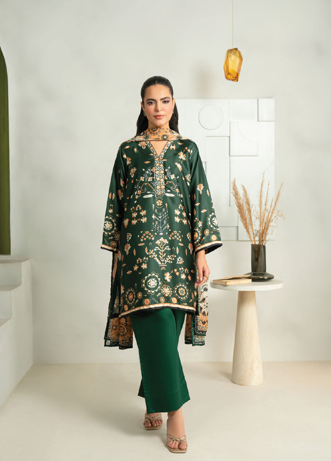 Marine By Rashid Textile Luxury Printed Silk 3 Piece Unstitched Suit RT25LS D-1002 Marine By Rashid Textile Luxury Printed Silk 3 Piece Unstitched Suit RT25LS D-1002
