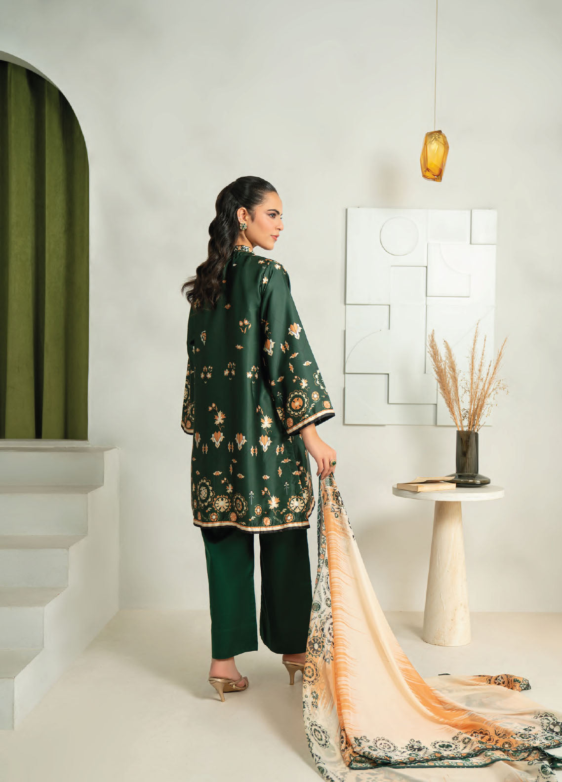 Marine By Rashid Textile Luxury Printed Silk 3 Piece Unstitched Suit RT25LS D-1002 Marine By Rashid Textile Luxury Printed Silk 3 Piece Unstitched Suit RT25LS D-1002