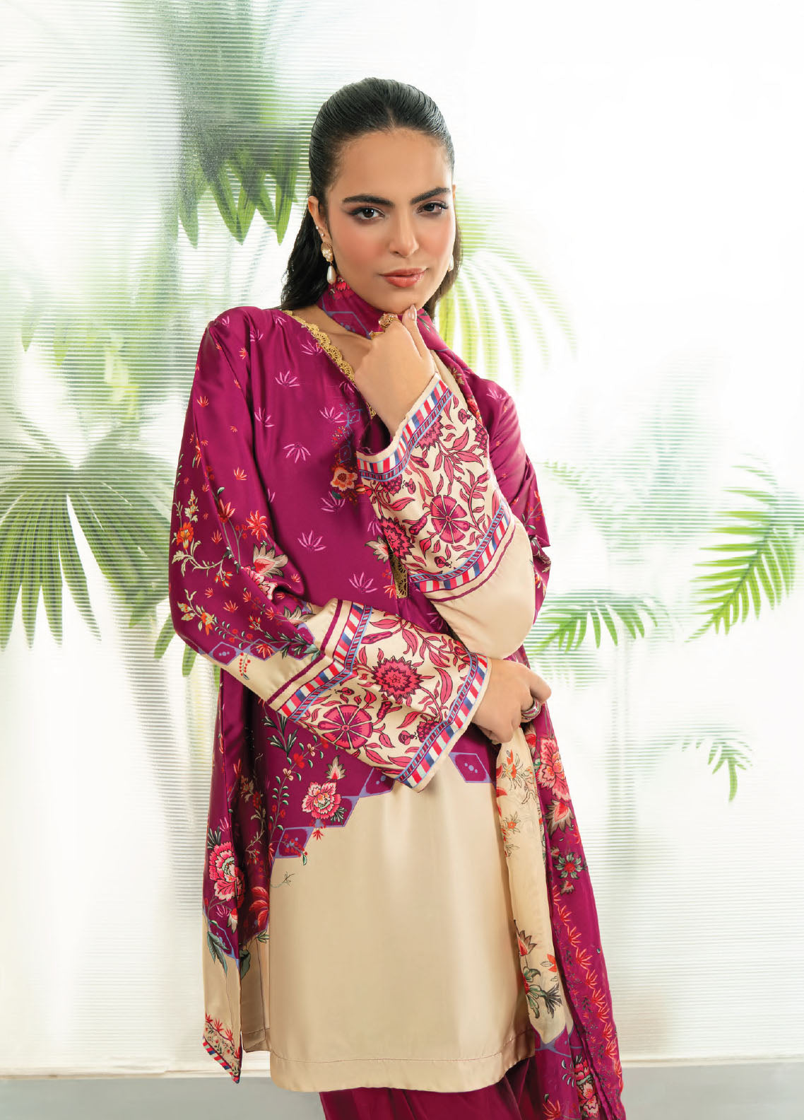 Marine By Rashid Textile Luxury Printed Silk 3 Piece Unstitched Suit RT25LS D-1003 Marine By Rashid Textile Luxury Printed Silk 3 Piece Unstitched Suit RT25LS D-1003
