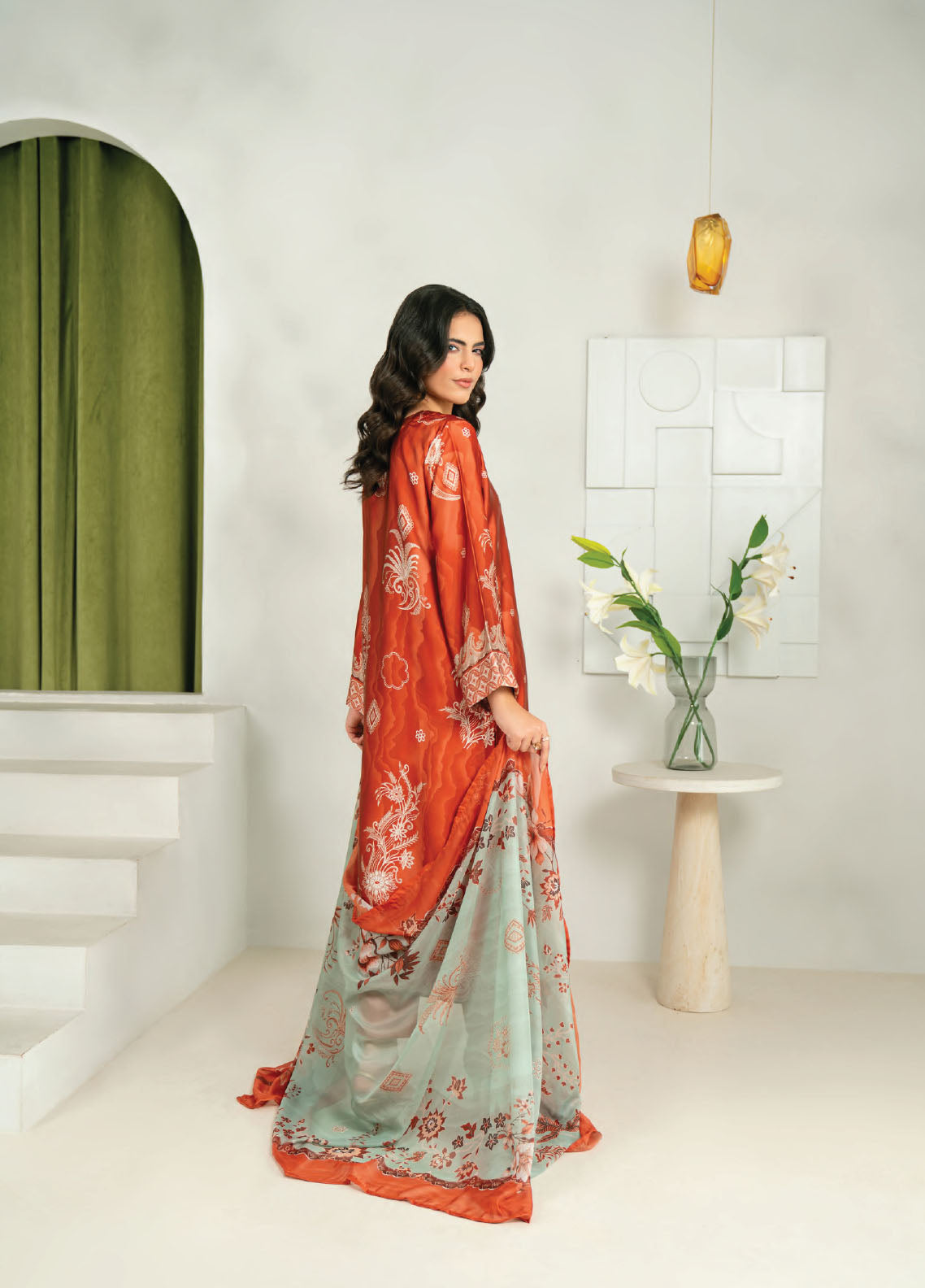 Marine By Rashid Textile Luxury Printed Silk 3 Piece Unstitched Suit RT25LS D-1006 Marine By Rashid Textile Luxury Printed Silk 3 Piece Unstitched Suit RT25LS D-1006