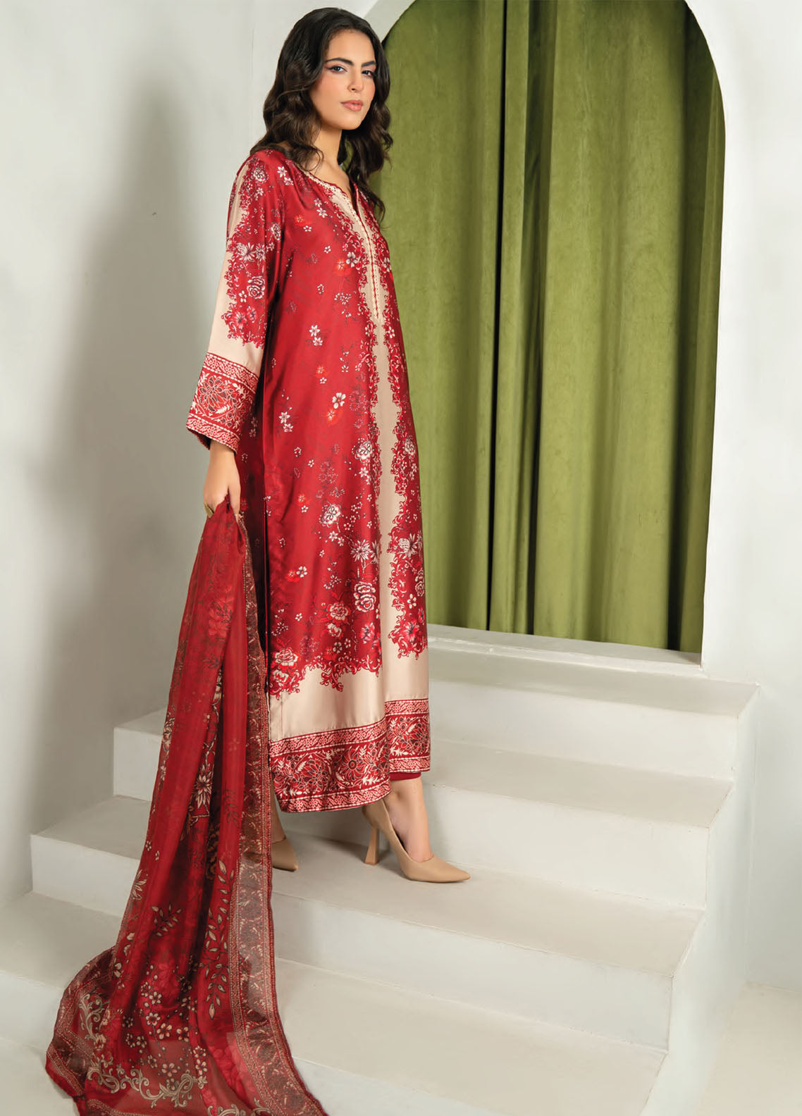 Marine By Rashid Textile Luxury Printed Silk 3 Piece Unstitched Suit RT25LS D-1008 Marine By Rashid Textile Luxury Printed Silk 3 Piece Unstitched Suit RT25LS D-1008