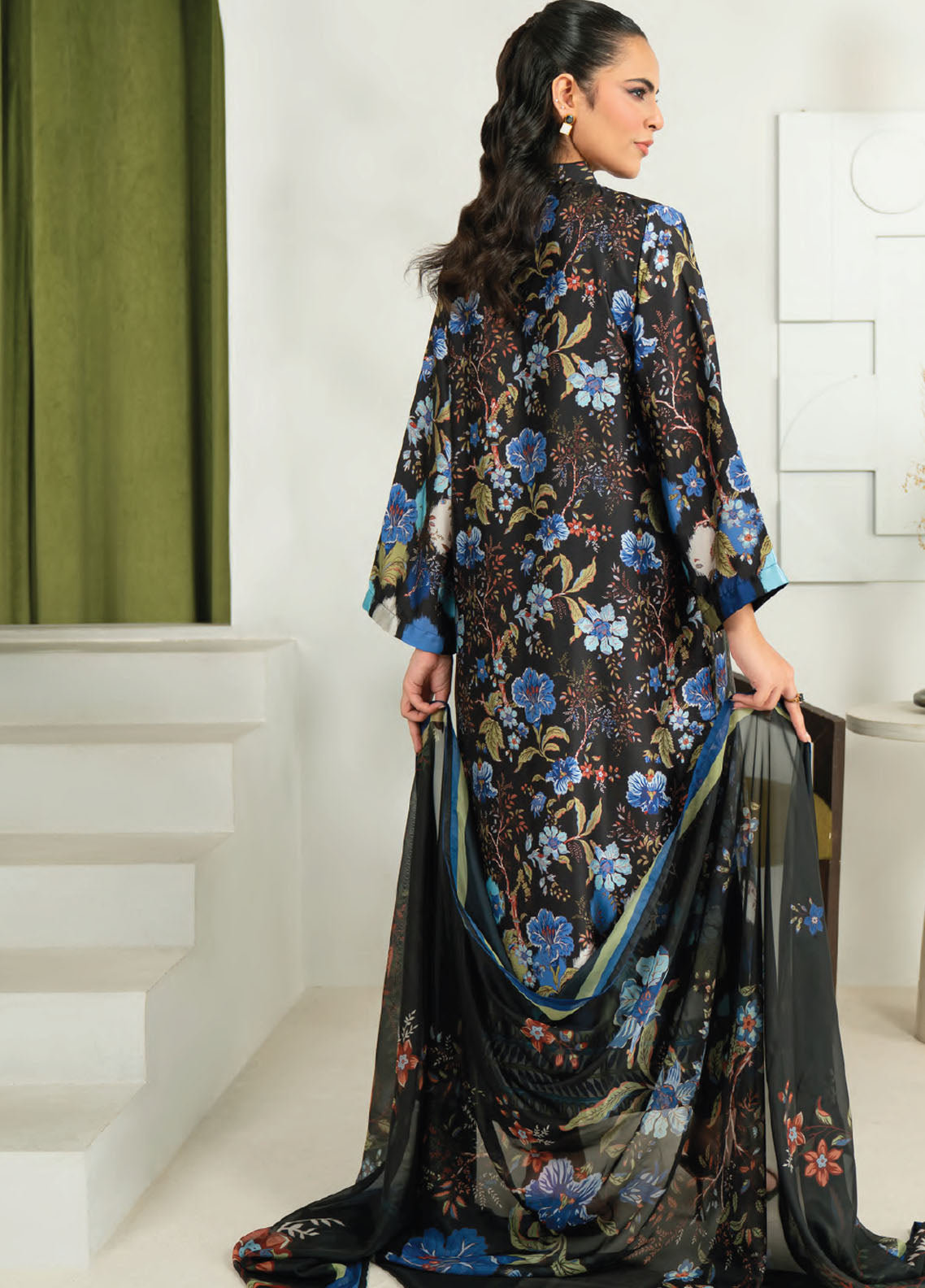 Marine By Rashid Textile Luxury Printed Silk 3 Piece Unstitched Suit RT25LS D-1010 Marine By Rashid Textile Luxury Printed Silk 3 Piece Unstitched Suit RT25LS D-1010
