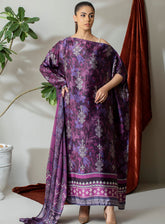 Marine By Rashid Textile Silk Luxury Printed 3 Piece Unstitched Suit RT24MV1 D-8290