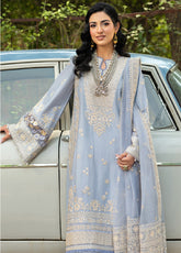 Maryam Hussain Embroidered Lawn 3 Piece Unstitched Suit MH25LLV2 D-BADAL