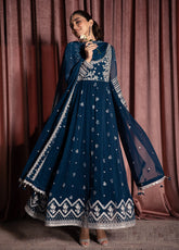 Maya Ali By Azure Embroidered Chiffon 3 Piece Unstitched Suit AZU24MAL D-AQUATIC WHISPER