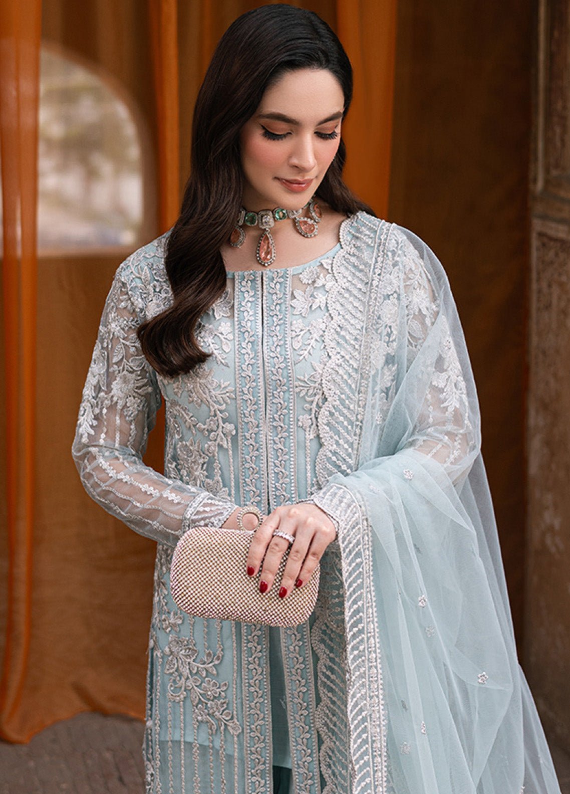 Maya Ali By Azure Embroidered Chiffon 3 Piece Unstitched Suit AZU24MAL D-DREAMY AZURE Maya Ali By Azure Embroidered Chiffon 3 Piece Unstitched Suit AZU24MAL D-DREAMY AZURE