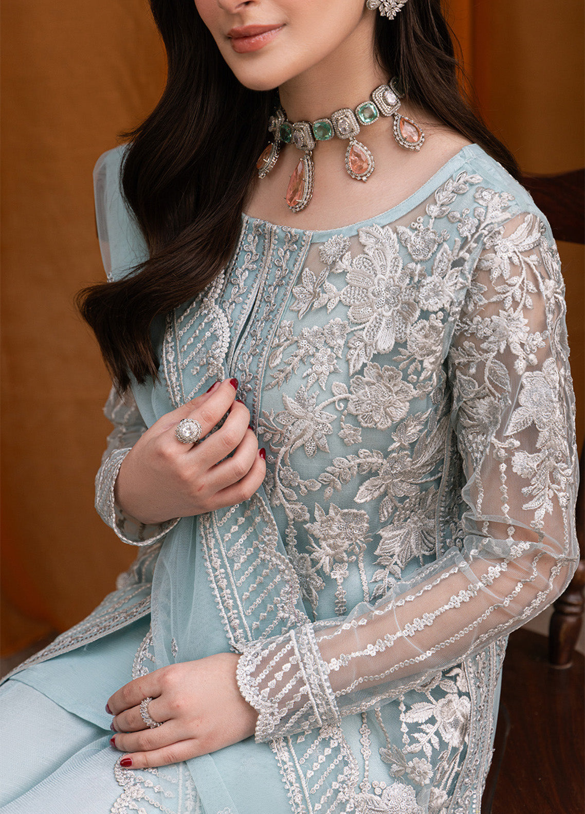 Maya Ali By Azure Embroidered Chiffon 3 Piece Unstitched Suit AZU24MAL D-DREAMY AZURE Maya Ali By Azure Embroidered Chiffon 3 Piece Unstitched Suit AZU24MAL D-DREAMY AZURE