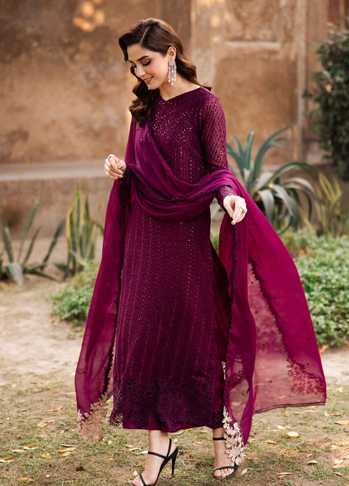Maya Ali By Azure Embroidered Chiffon 3 Piece Unstitched Suit AZU24MAL D-GARNET MAJESTY Maya Ali By Azure Embroidered Chiffon 3 Piece Unstitched Suit AZU24MAL D-GARNET MAJESTY