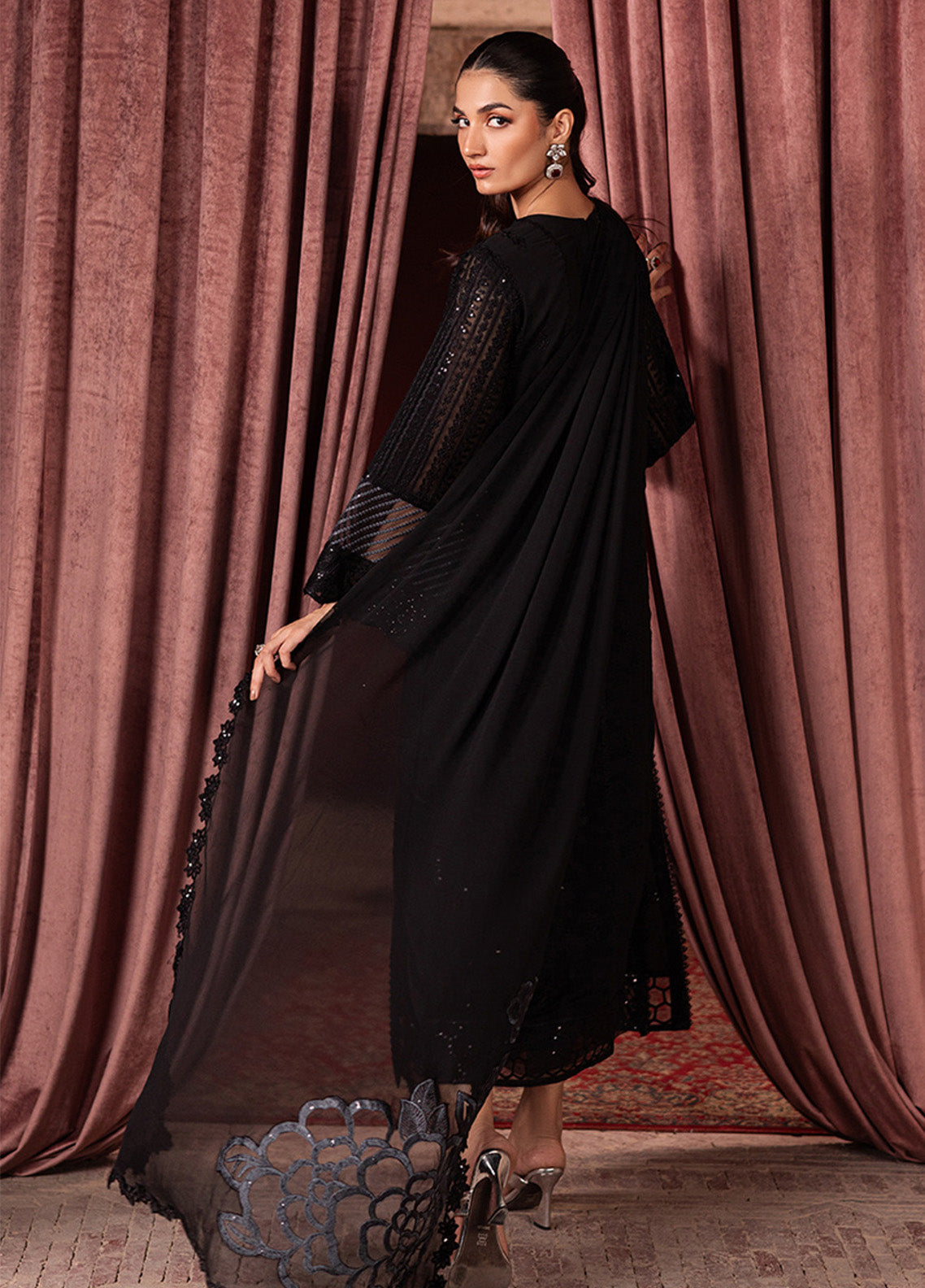 Maya Ali By Azure Embroidered Chiffon 3 Piece Unstitched Suit AZU24MAL D-NOIR MYSTIQUE Maya Ali By Azure Embroidered Chiffon 3 Piece Unstitched Suit AZU24MAL D-NOIR MYSTIQUE