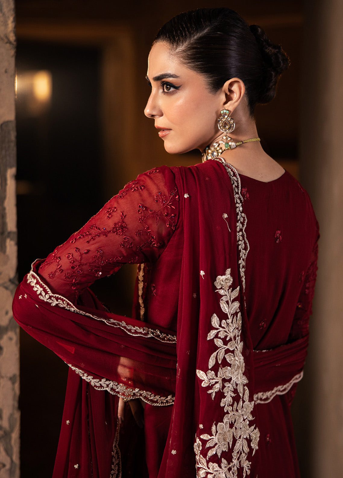Maya Ali By Azure Embroidered Chiffon 3 Piece Unstitched Suit AZU24MAL D-ROYAL CRIMSON Maya Ali By Azure Embroidered Chiffon 3 Piece Unstitched Suit AZU24MAL D-ROYAL CRIMSON