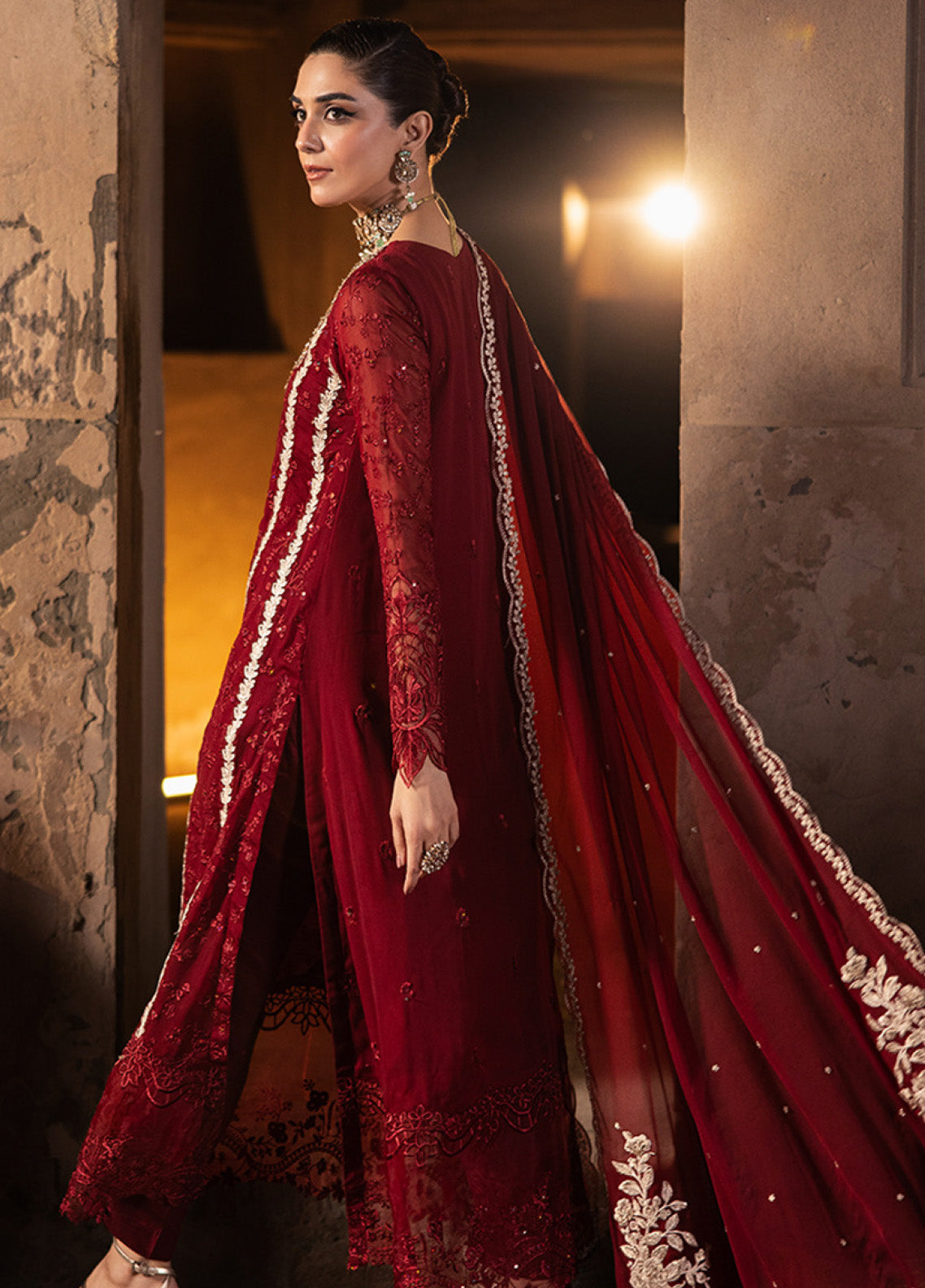 Maya Ali By Azure Embroidered Chiffon 3 Piece Unstitched Suit AZU24MAL D-ROYAL CRIMSON Maya Ali By Azure Embroidered Chiffon 3 Piece Unstitched Suit AZU24MAL D-ROYAL CRIMSON