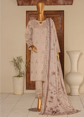 Mayaar By HZ Textiles Embroidered Cotton 3 Piece Unstitched Suit HZ25M D-MEC-01