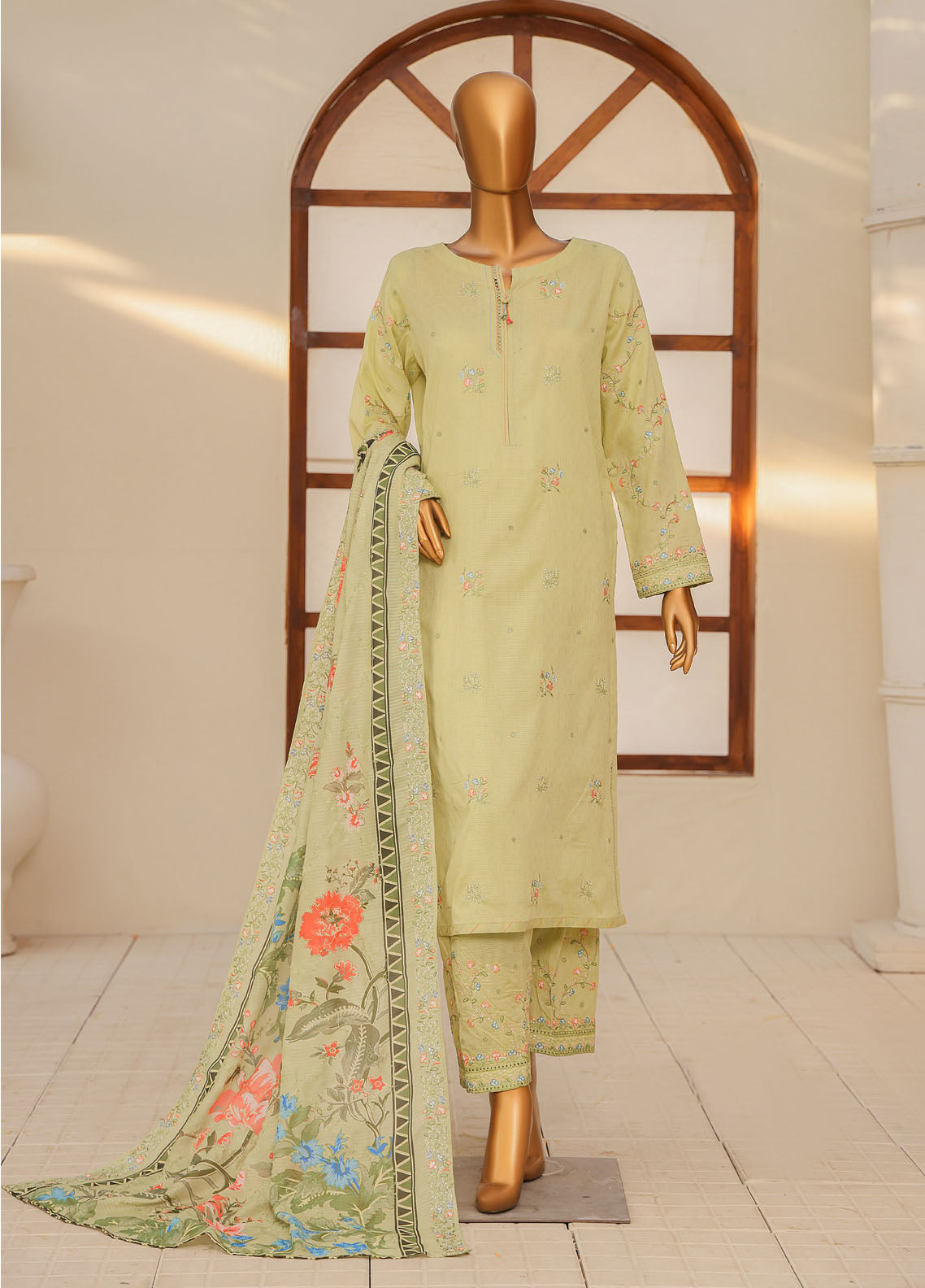 Mayaar By HZ Textiles Embroidered Cotton 3 Piece Unstitched Suit HZ25M D-MEC-04 Mayaar By HZ Textiles Embroidered Cotton 3 Piece Unstitched Suit HZ25M D-MEC-04