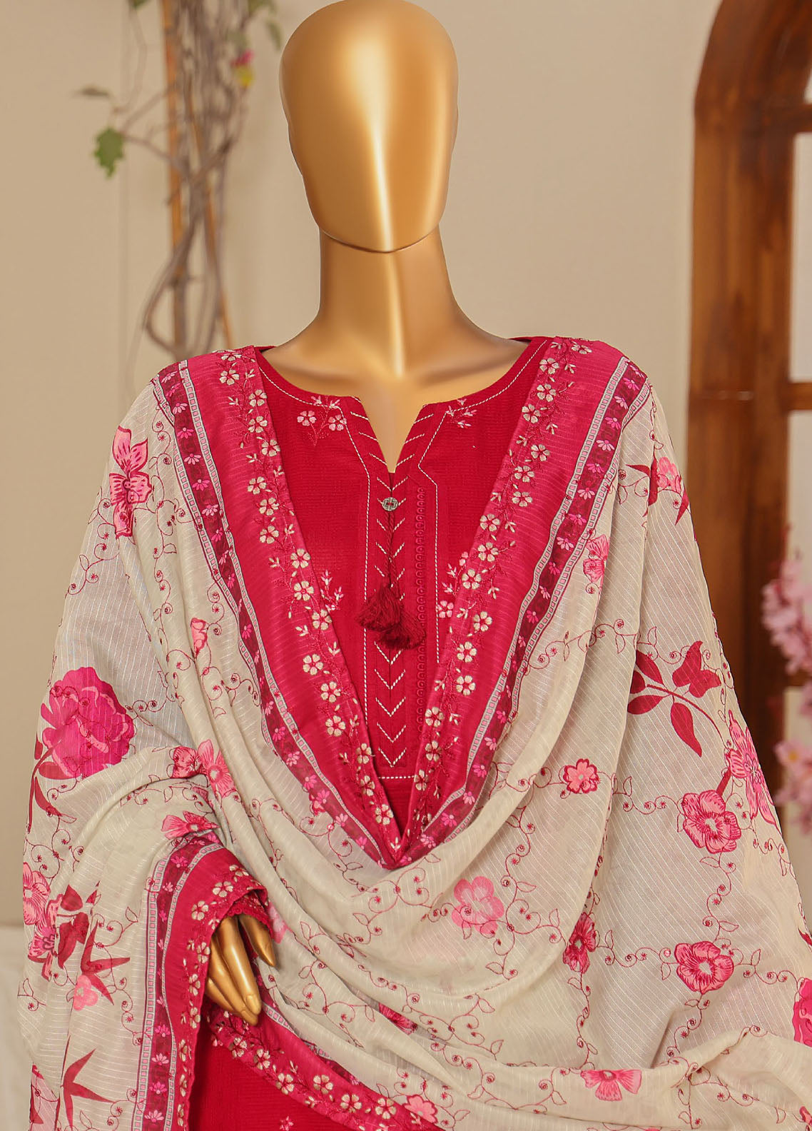 Mayaar By HZ Textiles Embroidered Cotton 3 Piece Unstitched Suit HZ25M D-MEC-05 Mayaar By HZ Textiles Embroidered Cotton 3 Piece Unstitched Suit HZ25M D-MEC-05