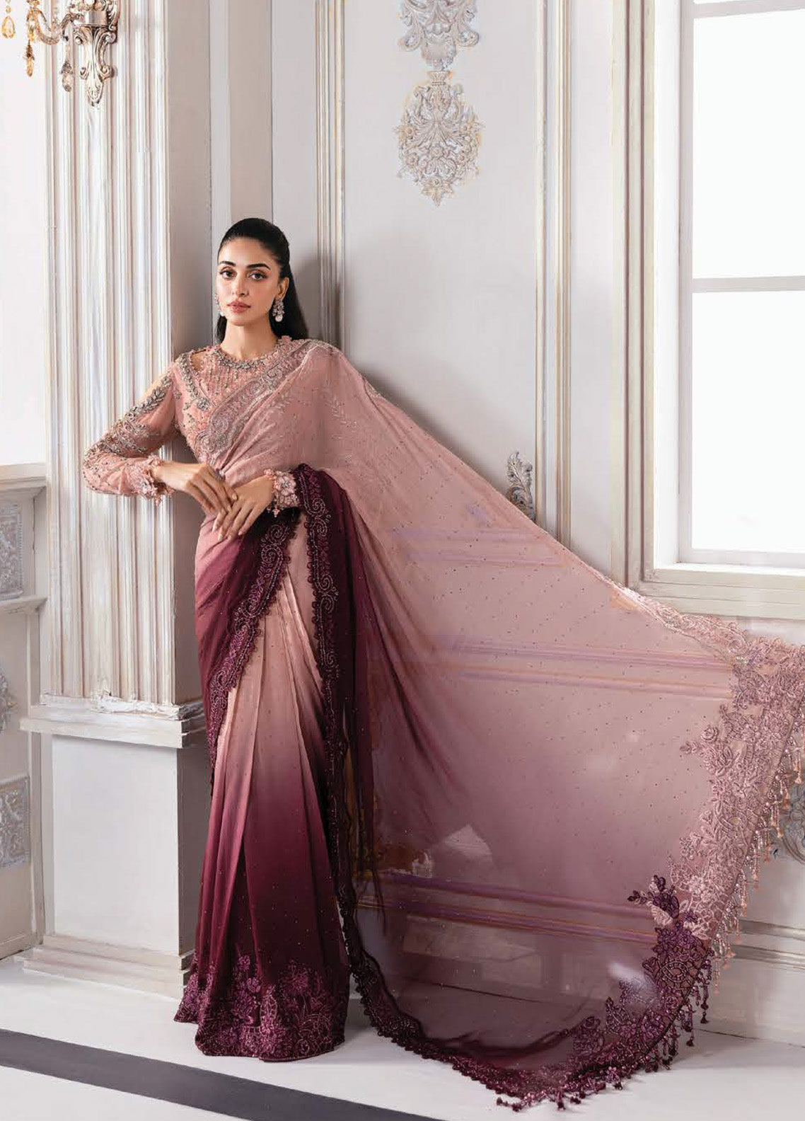 Mbroidered By Maria B Embroidered Chiffon 3 Piece Unstitched Suit MB25MF BD-2001 Mbroidered By Maria B Embroidered Chiffon 3 Piece Unstitched Suit MB25MF BD-2001