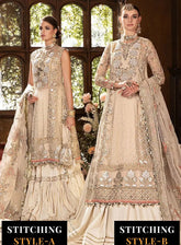 Mbroidered By Maria B Embroidered Organza 3 Piece Unstitched Suit MB24M D-05