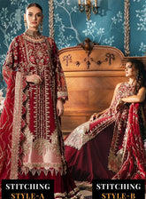 Mbroidered By Maria B Embroidered Organza 3 Piece Unstitched Suit MB24M D-07